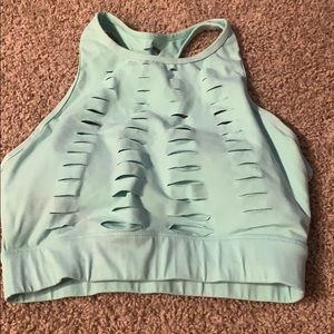Aqua ripped bra